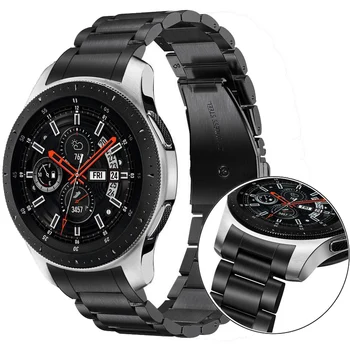 Уникальный ремешок для часов из нержавеющей стали + зажимы без зазоров для Samsung Galaxy Watch 46 мм SM-R800 с изогнутым соединителем для Galaxy Gear S3