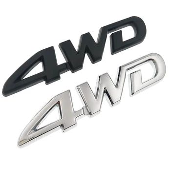 Металлическая Наклейка 4WD 3D Хромированная Эмблема 4X4 Значок Наклейка Для Стайлинга Автомобилей Honda CRV Accord Civic Suzuki Grand Vitara Swift SX4
