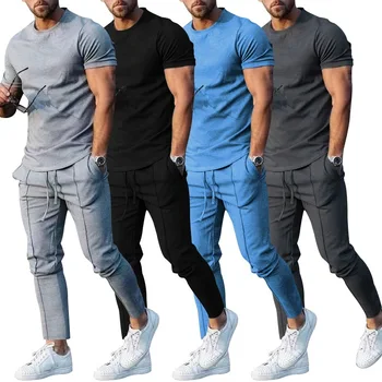 Комплект мужских летних рубашек, рубашка с коротким рукавом, комплект для бега трусцой, комплект мужских футболок для бега трусцой, дешевле и качественнее
