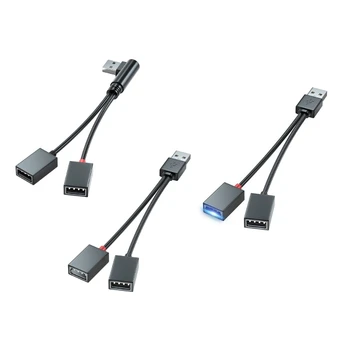Разветвитель USB-шнура питания 2 в 1 для USB-вентиляторов, мышей, приводов для USB-ламп, мышей, USB-удлинителей для передачи данных 594A